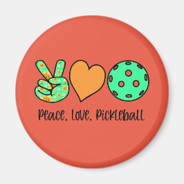 Pickleball Player Geschenk Frieden, Liebe, Pickleb Magnet