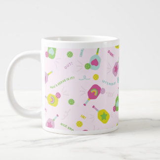 Pickleball-Player-Geschenk für ihre rosa Spezial-T Jumbo-Tasse