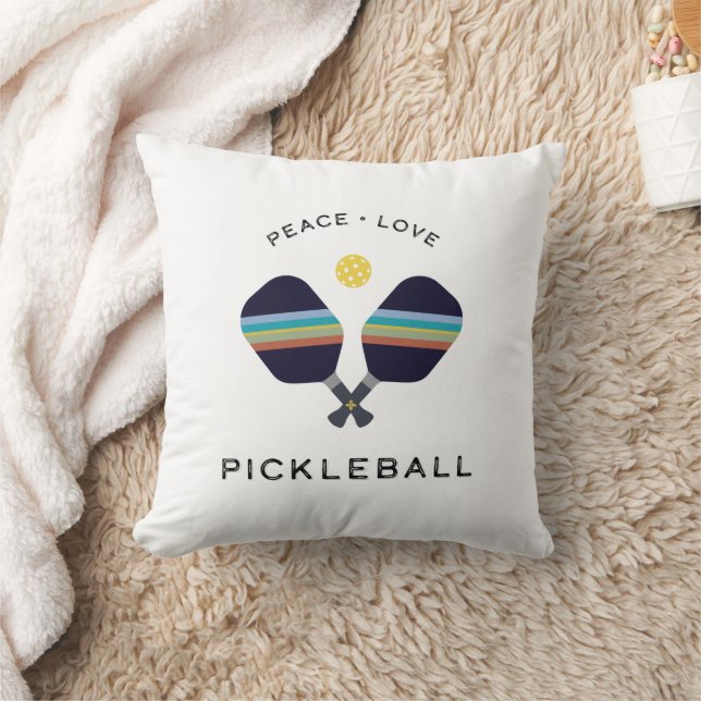 Pickleball Player Gift Peace Liebe und Pickleball Kissen (Decke)