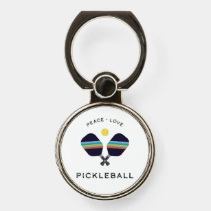 Pickleball Player Gift Peace Liebe und Pickleball Telefonring Ständer