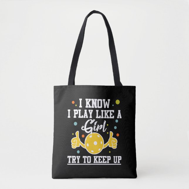 Pickleball Player Girl Sport Athlete Spaß Tasche (Vorderseite)