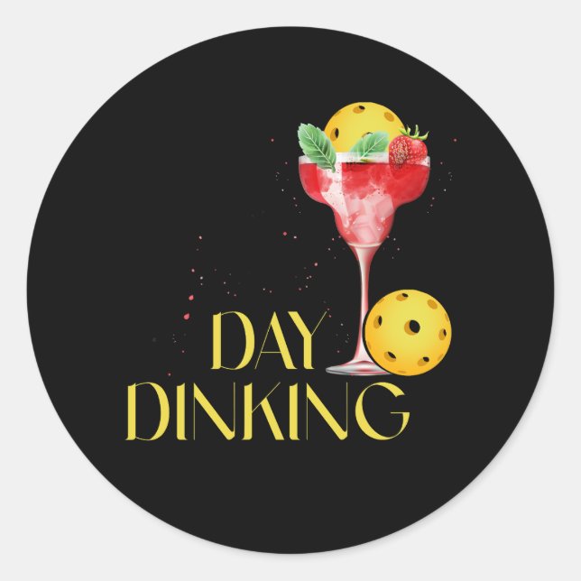 Pickleball Player I Pickle Ball Day Dining Runder Aufkleber (Vorderseite)