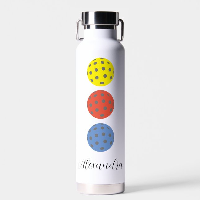 Pickleball Player Individuelle Name Trinkflasche (Vorne)