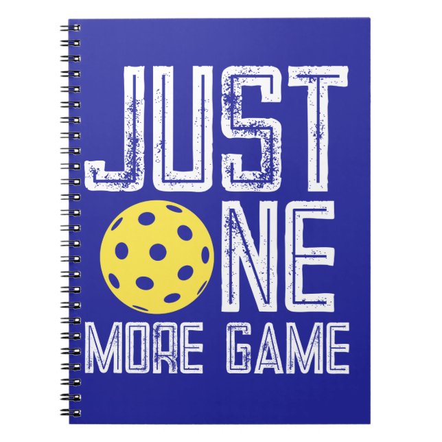 Pickleball Player "Just One More Game" Notizblock (Vorderseite)