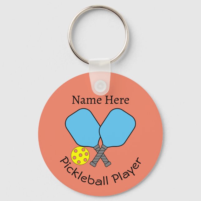Pickleball Player Key Ring Schlüsselanhänger (Vorderseite)