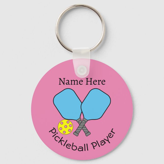 Pickleball Player Key Ring Schlüsselanhänger (Vorderseite)