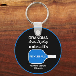 Pickleball Player Oma Funny Custom Typografy Schlüsselanhänger