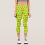Pickleball Player Pickleball Muster Bright Green Capri Leggings<br><div class="desc">Stell dich auf den Platz mit diesen lustigen Capri-Leggings mit hochauflösender Band.  Diese sind sehr komfortabel und niedlich und eignen sich hervorragend für Turnierspieler,  Rec-Spieler und einfach nur zum Aushängen.</div>
