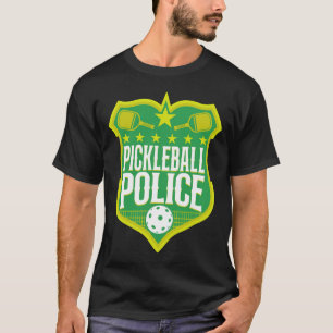 Pickleball Player Pickleball Police Abzeichen T-Shirt
