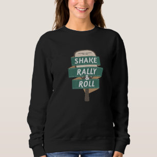Pickleball Player Sake Kundgebung Retro Paddel Vin Sweatshirt