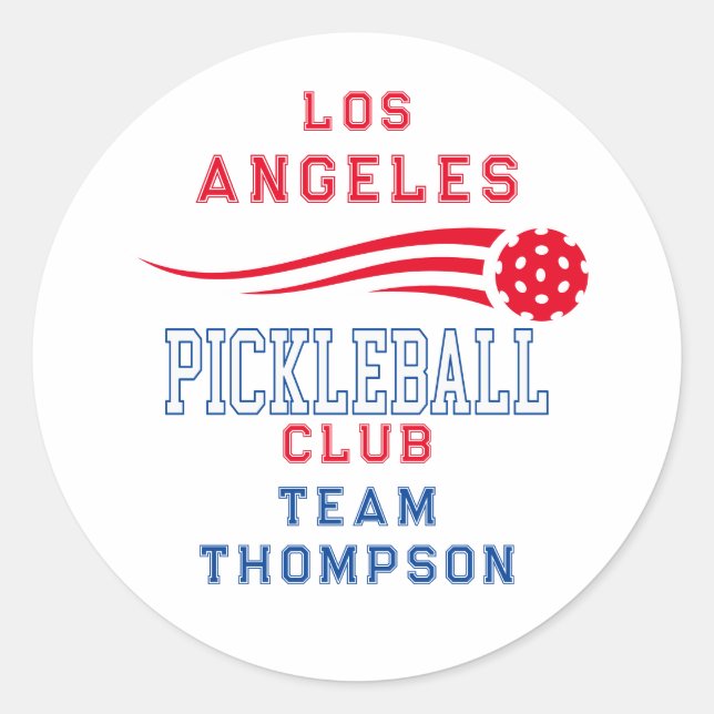 Pickleball Player Turnier Pickle Club Team Ausflug Runder Aufkleber (Vorderseite)
