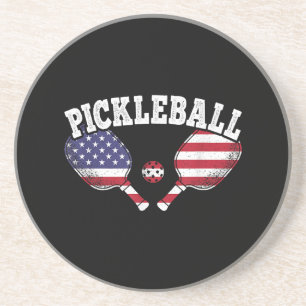 Pickleball Player Vintag Pickle Ball Liebe Getränkeuntersetzer