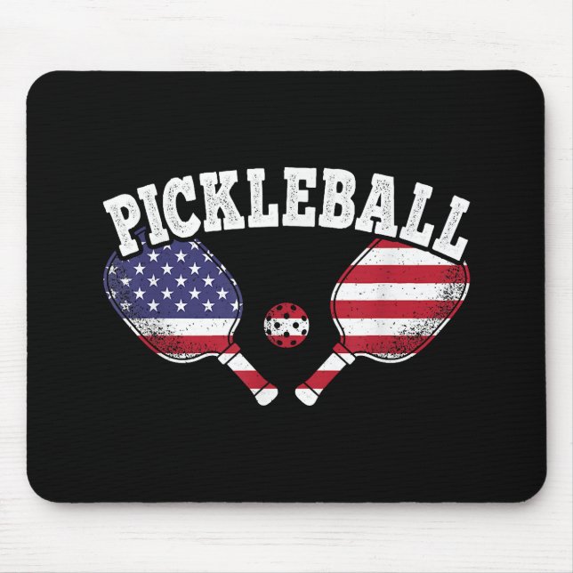 Pickleball Player Vintag Pickle Ball Liebe Mousepad (Vorne)