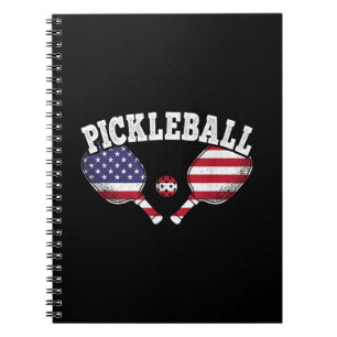 Pickleball Player Vintag Pickle Ball Liebe Notizblock