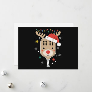 Pickleball Player Weihnachtsfeiertag Reindeer Xmas Feiertagskarte