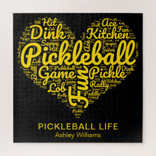 Pickleball Player Word Art Typografie Personalisie