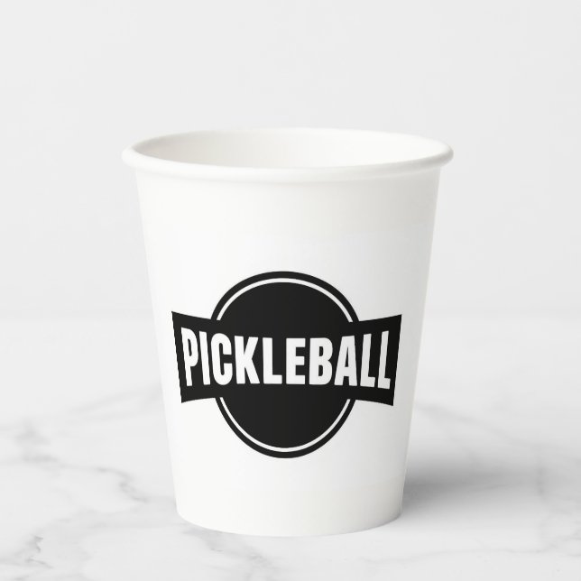 Pickleball-Pokal Pappbecher (Vorderseite)