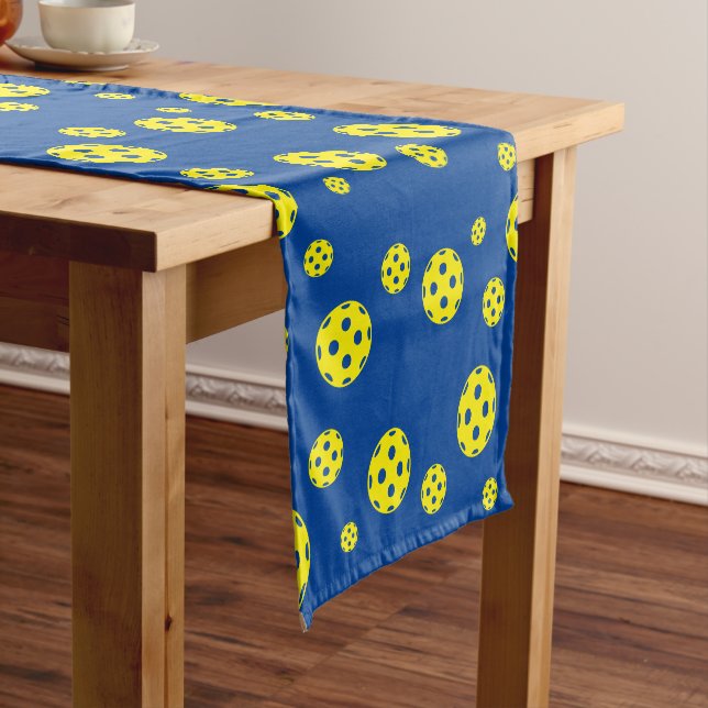 Pickleball Print Table Runner für Party oder Event Kurzer Tischläufer (Beispiel)