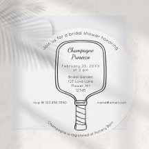 Pickleball & Prosecco Bridal Dusche Einladung