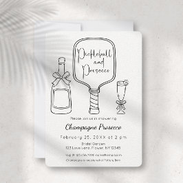 Pickleball & Prosecco Modernes Brautparty Einladung