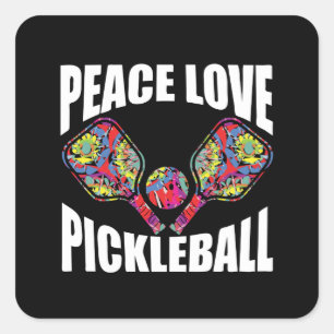 Pickleball Quadratischer Aufkleber
