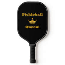 Pickleball Queen Black/Gold Paddel - personalisier