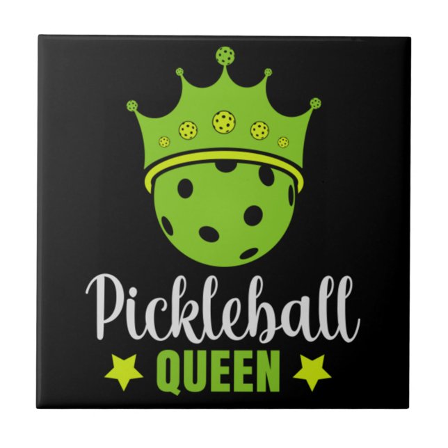 Pickleball Queen Funny Pickle Ball Queen Fliese (Vorderseite)