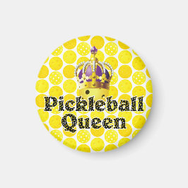 Pickleball Queen - Gelbe Pickleball-Krone Magnet