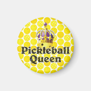 Pickleball Queen - Gelbe Pickleball-Krone Magnet