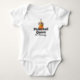 Pickleball Queen in Training Orange Ball in Crown Baby Strampler