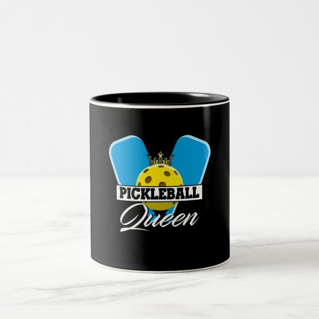 Pickleball Queen Player Paddleball Lover Zweifarbige Tasse (Mittel)