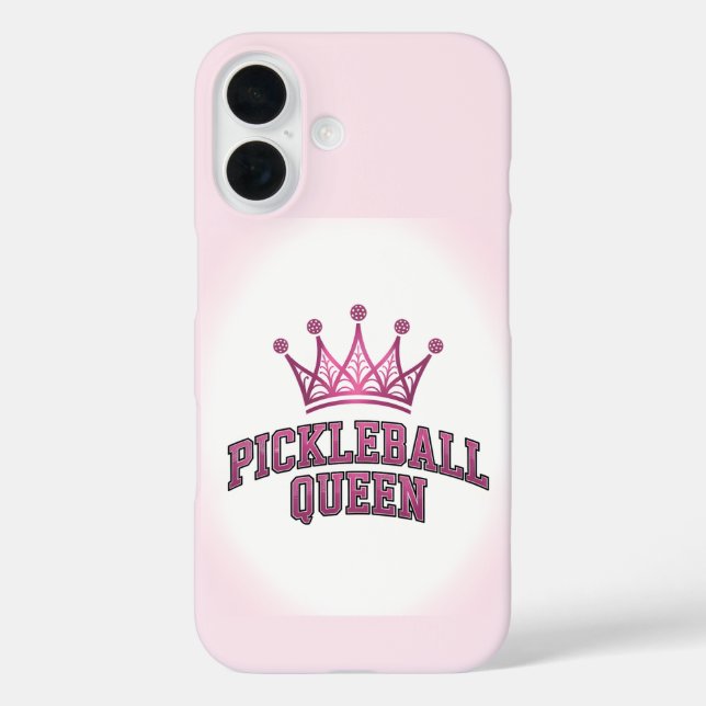 Pickleball Queen Postcard iPhone 16 Hülle (Rückseite)