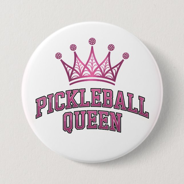Pickleball Queen Sticker Button (Vorderseite)