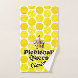 Pickleball Queen Yellow Ball in Crown Personnalisé