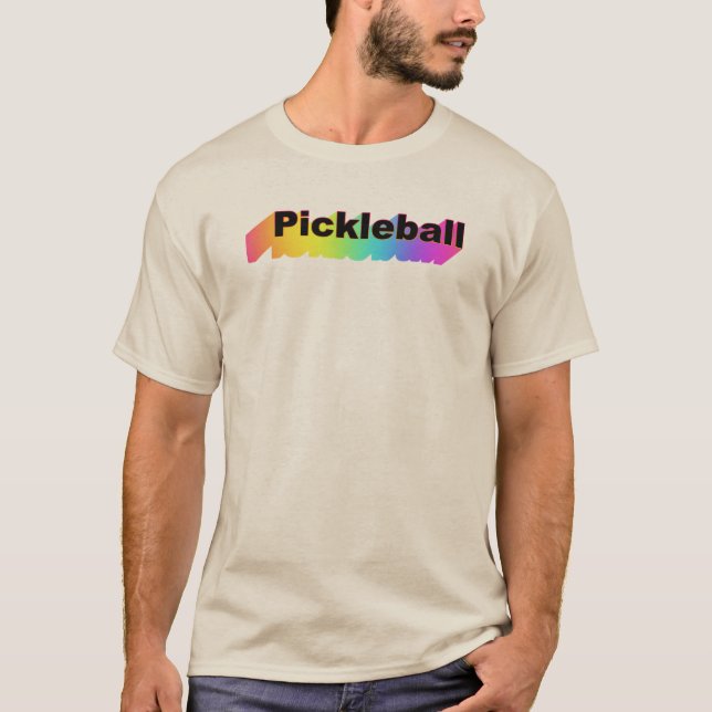 Pickleball Rainbow Logo T-shirt beige (Devant)