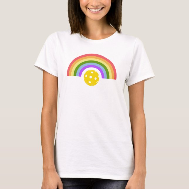 Pickleball Rainbow T-Shirt (Vorderseite)