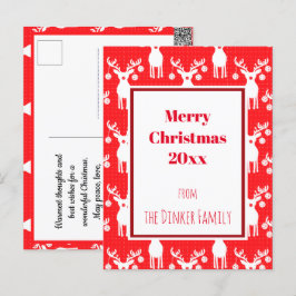 Pickleball Reindeers Frohe Weihnachten 🎁 Postkarte