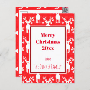 Pickleball Reindeers Frohe Weihnachten 🎁 Postkarte