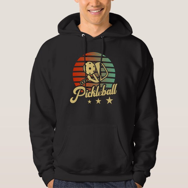 Pickleball Retro Pickleball Player Hoodie (Vorderseite)