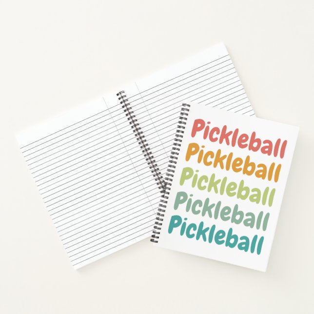 Pickleball Retro Pickleball Player Notizbuch (Innenseite)