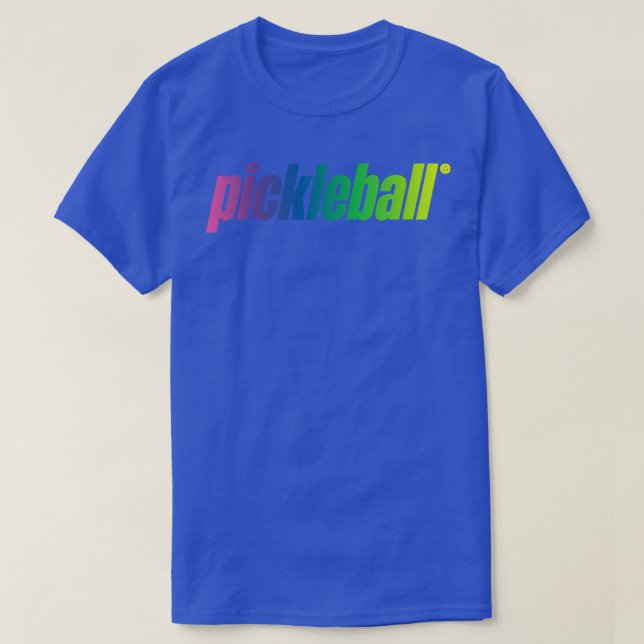 Pickleball Retro Rainbow Fade T-Shirt (Design vorne)