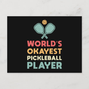 Pickleball Retro World's Super Pickleball Player Postkarte