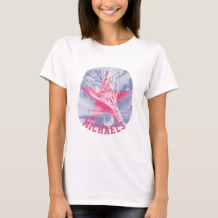 Pickleball rose Ajouter un nom Graphic T-shirt