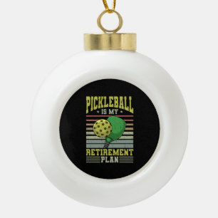 Pickleball - Ruhestand bei Pickleball Keramik Kugel-Ornament
