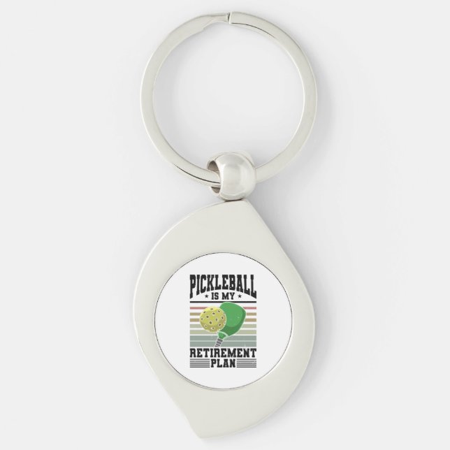 Pickleball - Ruhestand bei Pickleball Schlüsselanhänger (Vorderseite)