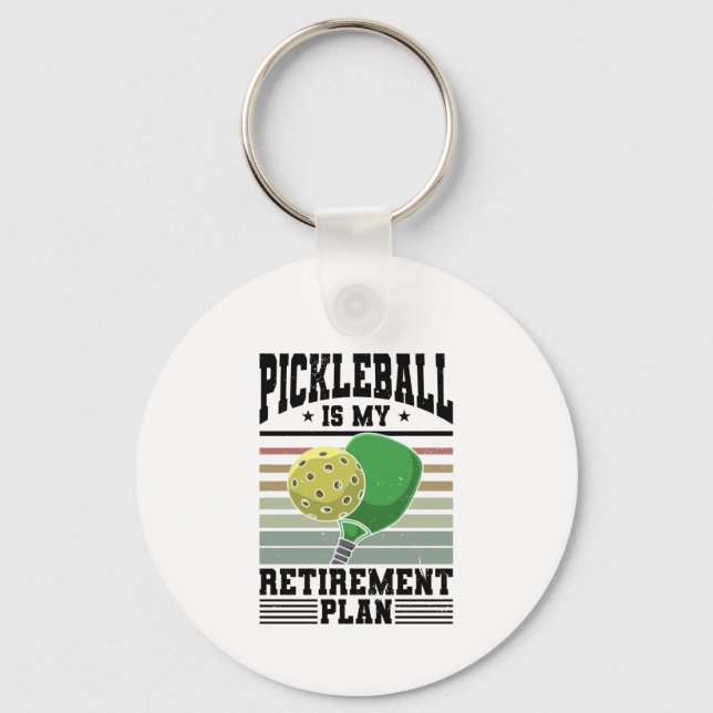 Pickleball - Ruhestand bei Pickleball Schlüsselanhänger (Vorderseite)