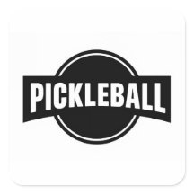 Pickleball-Rundaufkleber
