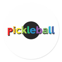 Pickleball-Rundaufkleber