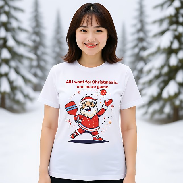 Pickleball 🎅 Santa noch ein Spiel Tri-Blend Shirt (Pickleball🎅 Santa one more game Tri-Blend Shirt)