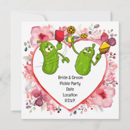 Pickleball Save the Date Wedding Funny Einladung